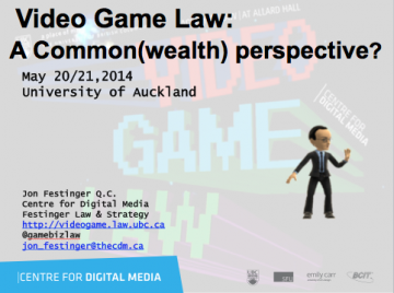 Video Game Law talk to the University of Auckland (& beyond)
