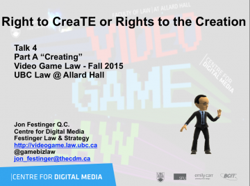 Class 4 – 10/7/15: “Right to the CreaTE or Rights to the Creation” & Brian Dartnell