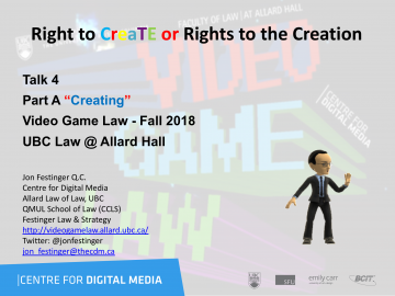 Class 4 – 10/3/18; “Right to CreaTE or Rights to the Creation” + “Our Virtual Rights: Virtually Non-Existent?”
