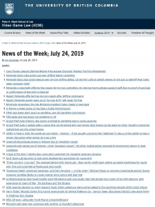 News of the Week; July 24, 2019