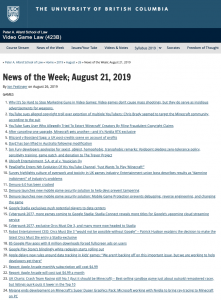 News of the Week; August 21, 2019