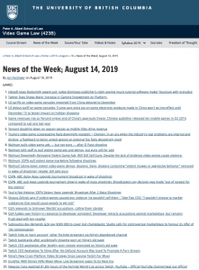 News of the Week; August 14, 2019