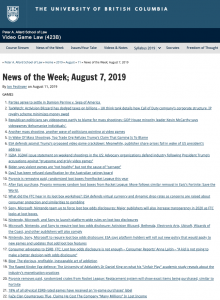 News of the Week; August 7, 2019