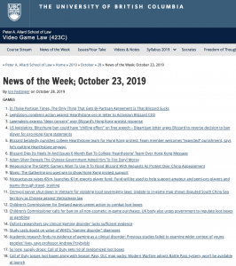 News of the Week; October 23, 2019