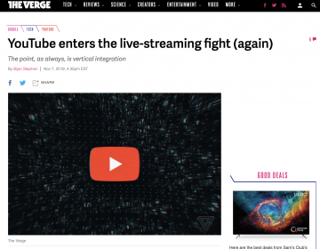 Exclusive Streaming Contracts with YouTube Live