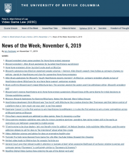 News of the Week; November 6, 2019