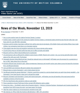 News of the Week; November 13, 2019