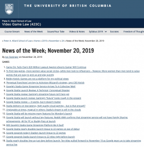 News of the Week; November 20, 2019