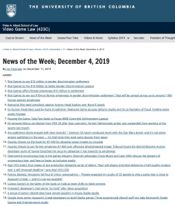 News of the Week; December 4, 2019