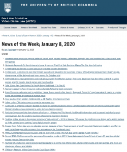 News of the Week; January 8, 2020