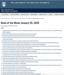 News of the Week; January 29, 2020
