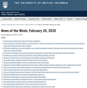 News of the Week; February 26, 2020