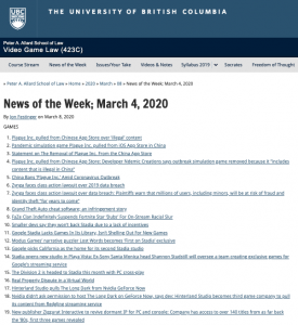 News Of The Week March 4 2020 Video Game Law