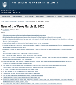News of the Week; March 11, 2020