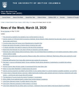 News of the Week; March 18, 2020