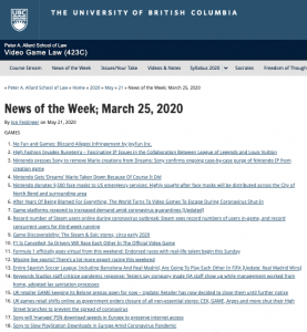 News of the Week; March 25, 2020