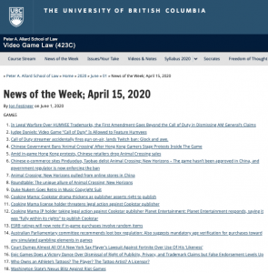 News of the Week; April 15, 2020