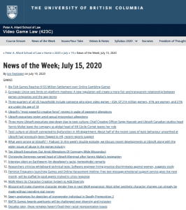 News of the Week; July 15, 2020