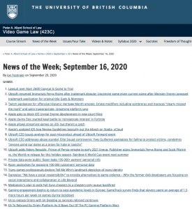 News of the Week; September 16, 2020
