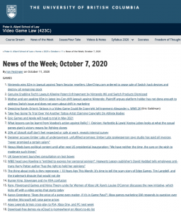 News of the Week; October 7, 2020
