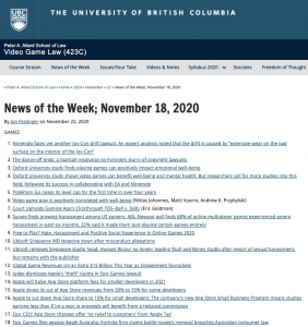 News of the Week; November 18, 2020