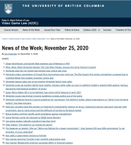 News of the Week; November 25, 2020