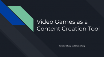 Video Games as a Content Creation Tool
