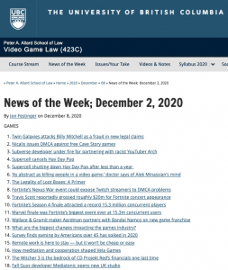 News of the Week; December 2, 2020