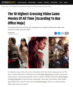 Why Can’t Anyone Turn Video Games Into Successful Movies?