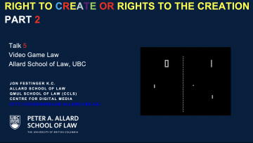 Class 5 – “Right to Create or Rights to the Creation: Part 2”