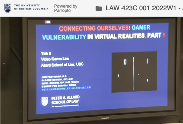 Class 6 – “Connecting Ourselves: Gamer Vulnerability in Virtual Realities, Part 1”