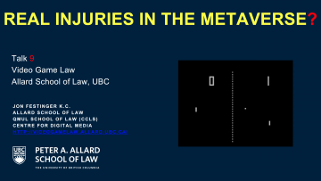 Class 9 – “Real Injuries in the Metaverse” + “Misrepresentation in Video Game Advertising”